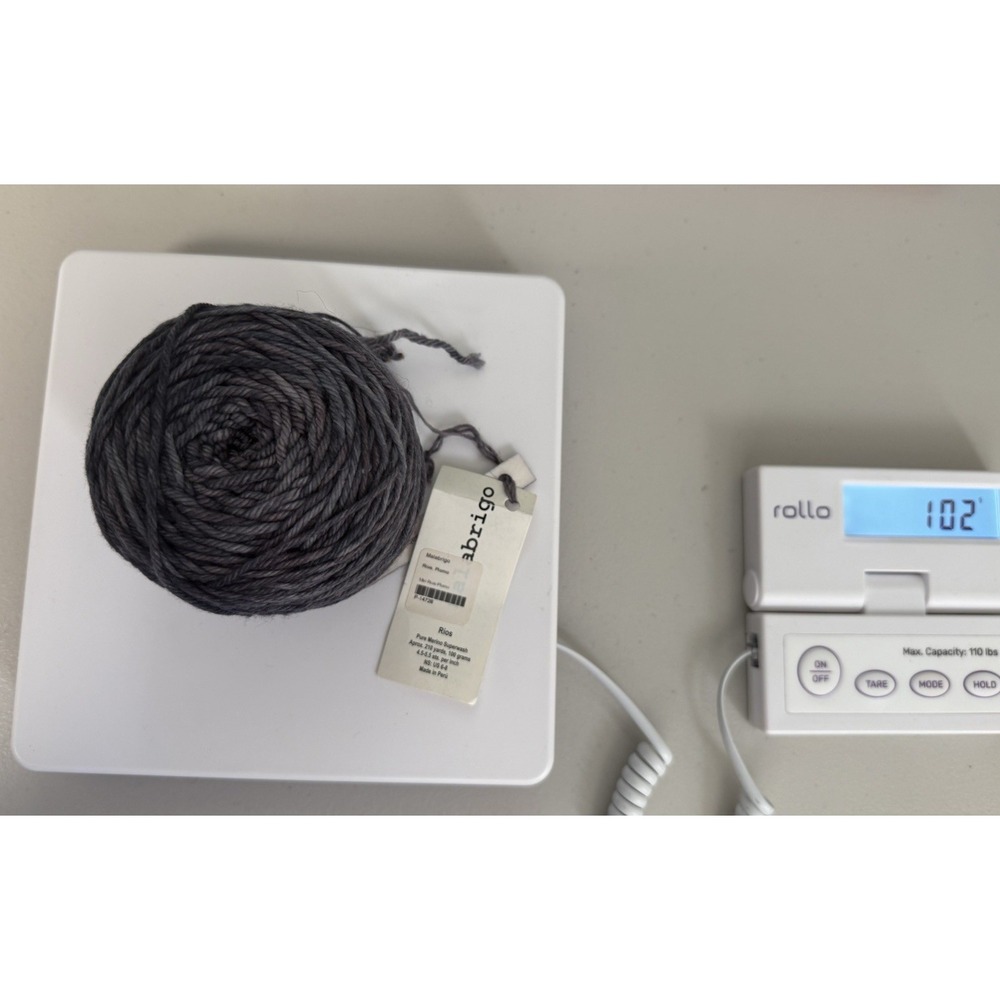 Malabrigo Rios Plomo 043 Yarn 100% Superwash Merino Worsted 102g Wound Skein